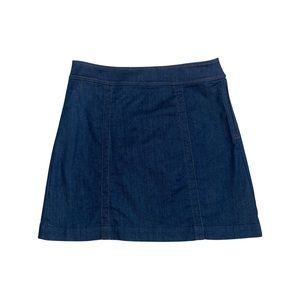 LOFT A-Line Denim Mini Skirt